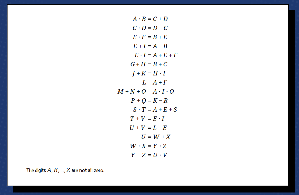 The Digits puzzle.